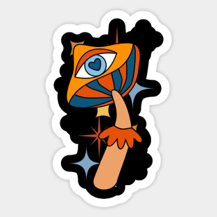 Retro mushroom Sticker